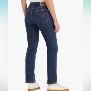 Women’s Levi’s 501 original high rise 27x30 dark denim jeans straight leg fitted